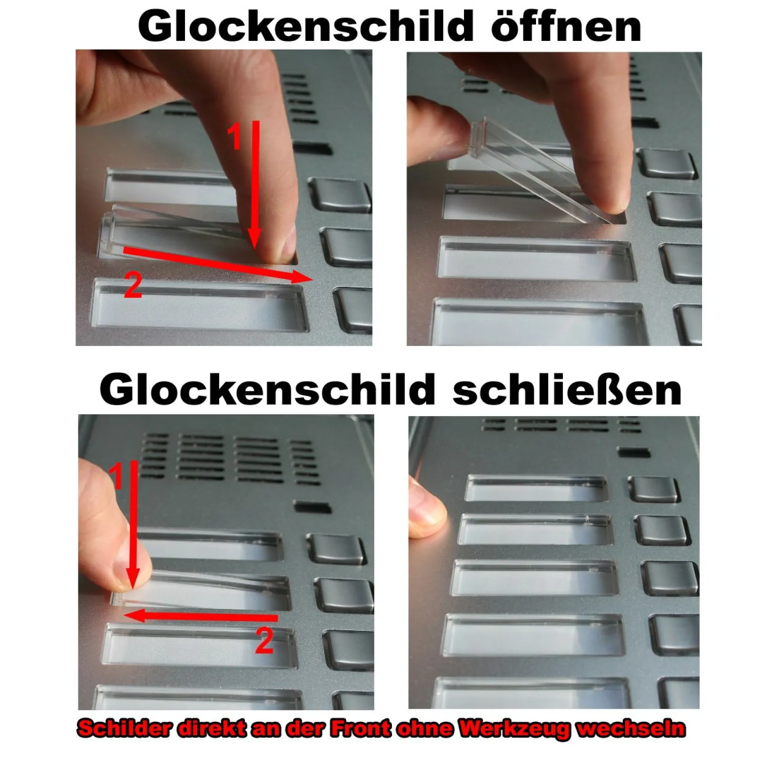 Ersatz Namensschild